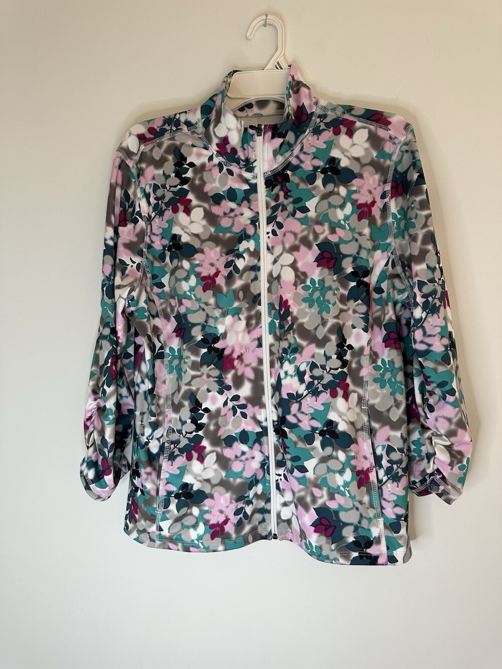 Joe Fresh Women Multi Coloured Activewear 3/4 Sleeve Jacket Size XL
